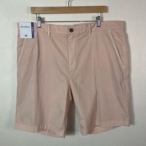 Roundtree‎ & Yorke Carribean Chino Flat 9” Shorts Pink Peach Sz 40 NWT Vacation